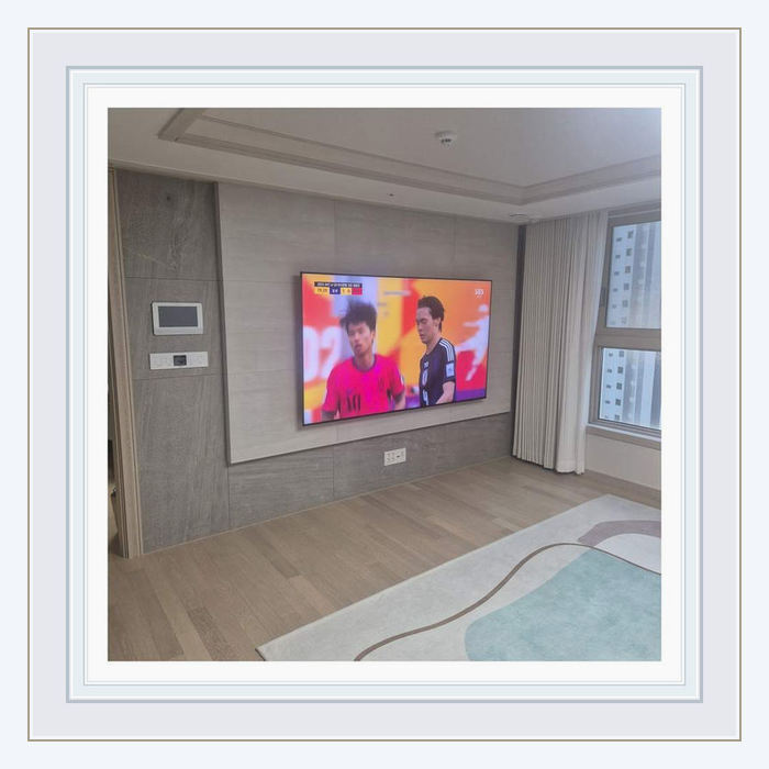 성북 강북 도봉 거실 환경 맞춤 설치 관련 설치 참고 사진 2 · 작업 후 흔들림이 생기지 않도록 체결 상태를 확인하는 절차